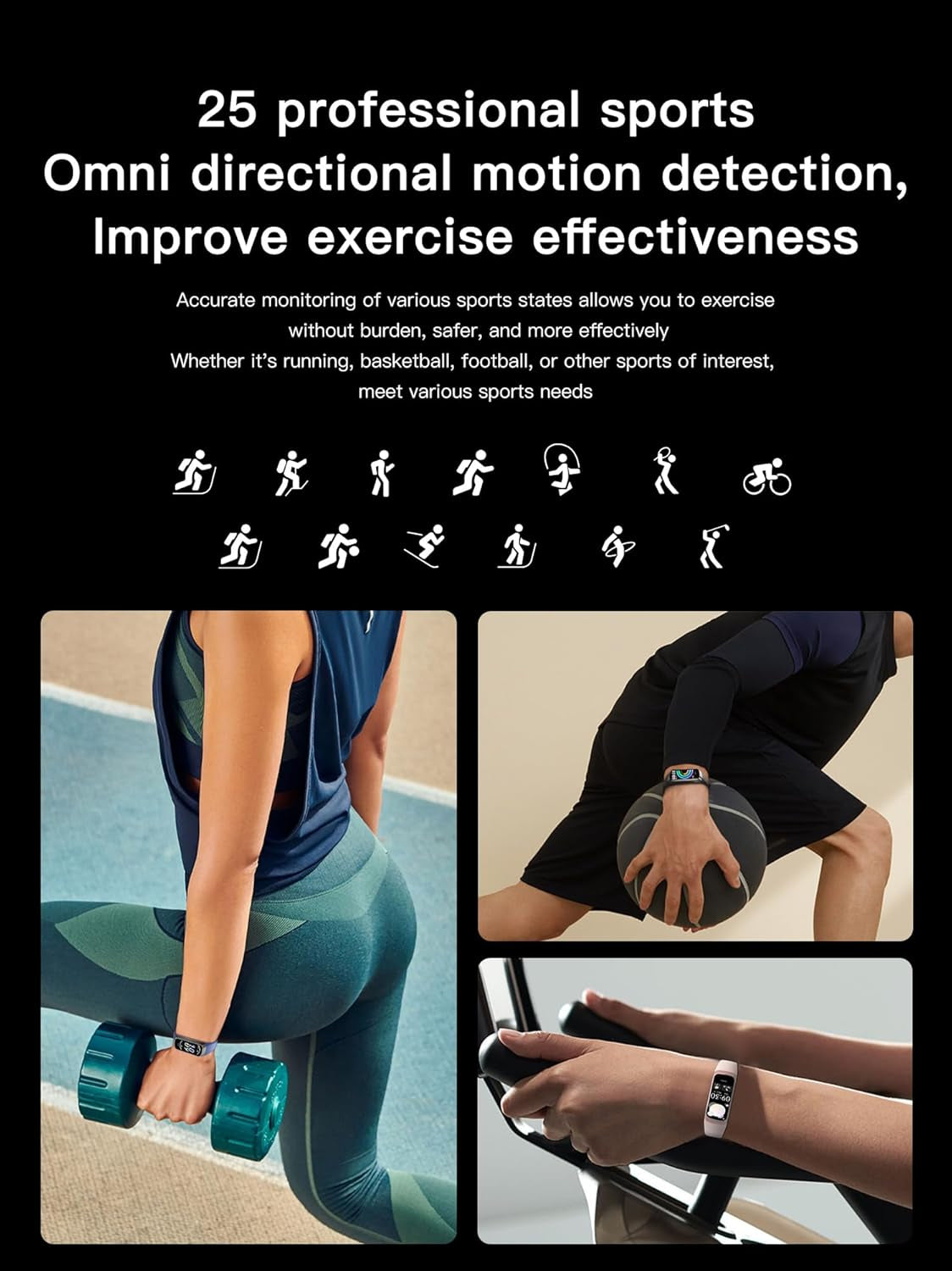 Keep Health Fitness Trackers for Women Men, Amoled Fitness Tracker for Android&Ios, Alarm Stopwatch Fitness Tracker with Blood Pressure Monitor, Calories Burned IP68 Waterproof Fitness Step Tracker